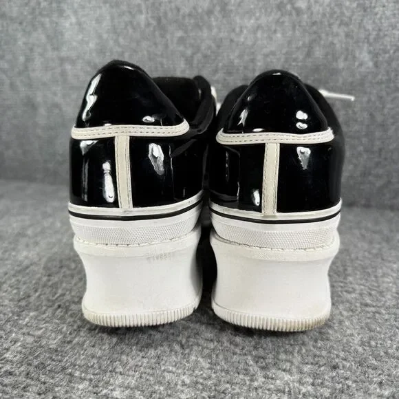 Skechers Heartbeat Loud Platform Sneakers Womens 8.5 Black Patent Y2K Chunky Vtg - Picture 6 of 11
